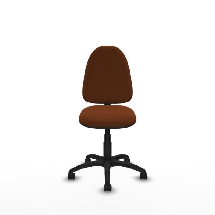 Aýna CP similpiel marrón sin brazos base poliamida ruedas engomadas 50mm