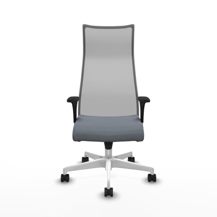 Albacete malla sincro malla gris bali gris brazos 1D base blanca ruedas 65 mm nailon