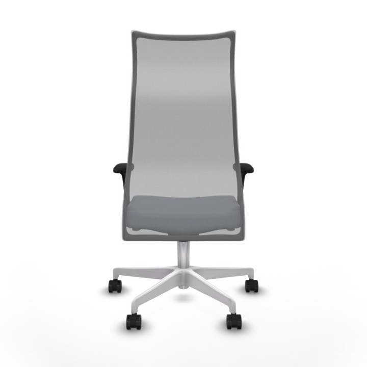 Albacete malla sincro malla gris bali gris brazos 1D base blanca ruedas 65 mm nailon