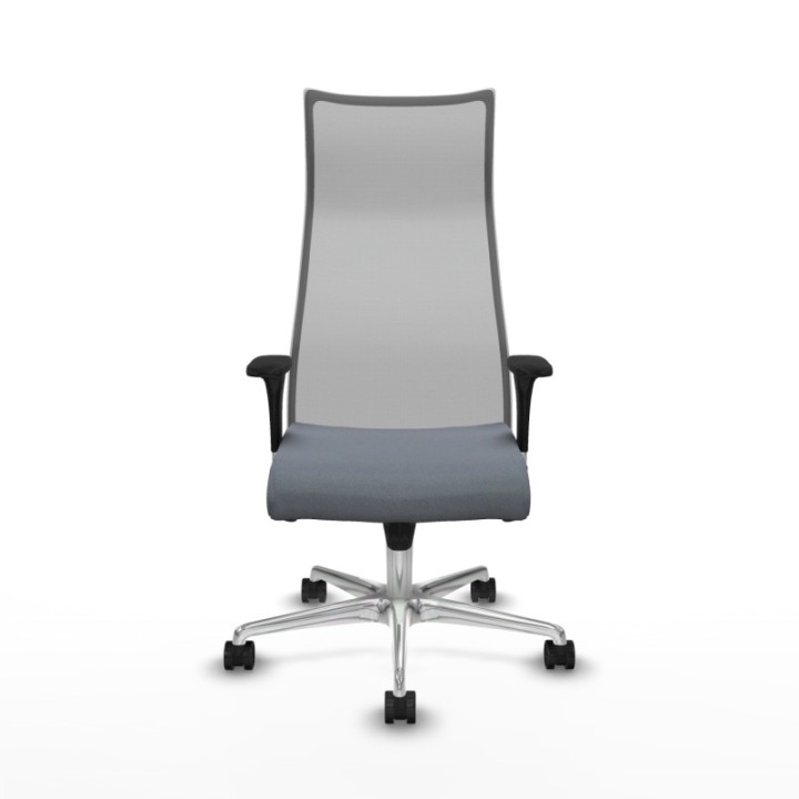 Albacete malla sincro malla gris bali gris brazos 1D base aluminio ruedas 65 mm nailon