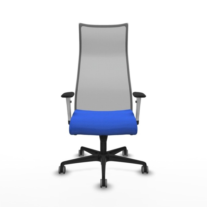 Albacete malla sincro malla gris bali azul brazos blancos base nailon ruedas 65mm engomadas