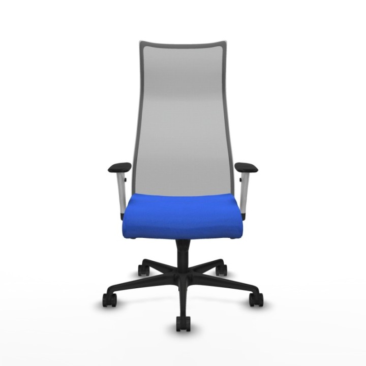 Albacete malla sincro malla gris bali azul brazos blancos base nailon ruedas 65 mm nailon