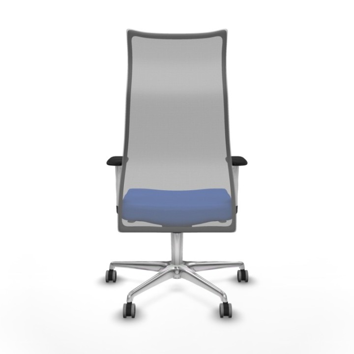 Albacete malla sincro malla gris bali azul brazos blancos base aluminio ruedas 65mm engomadas