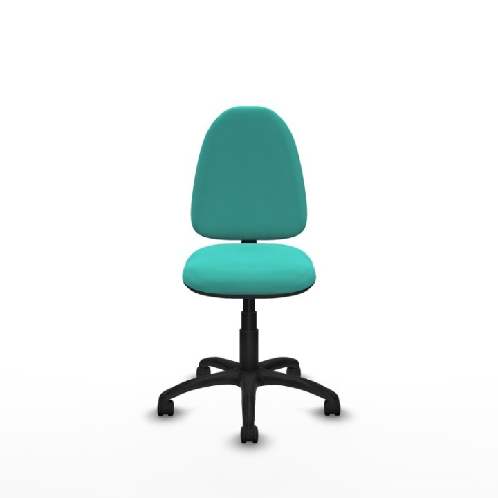 Aýna CP similpiel turquesa sin brazos base poliamida ruedas nailon 50mm