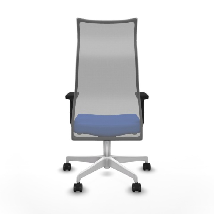 Albacete malla sincro malla gris bali azul brazos 2D base blanca ruedas 65 mm nailon