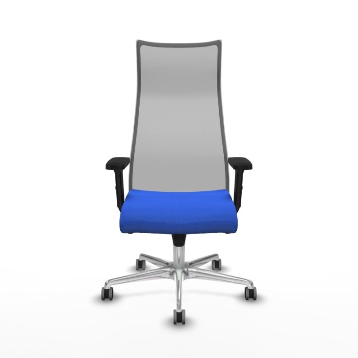 Albacete malla sincro malla gris bali azul brazos 2D base aluminio ruedas 65mm engomadas