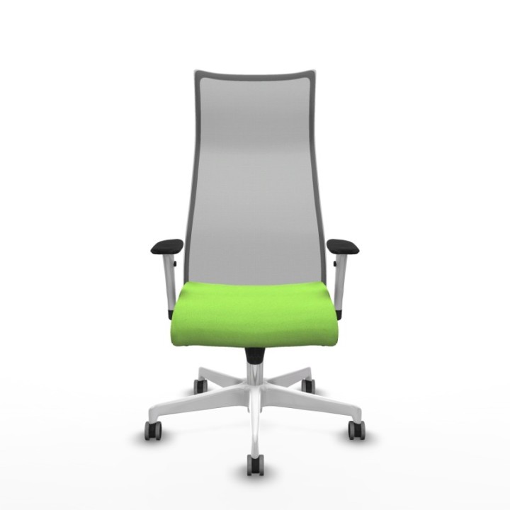 Albacete malla sincro malla gris bali pistacho brazos blancos base blanca ruedas 65mm engomadas