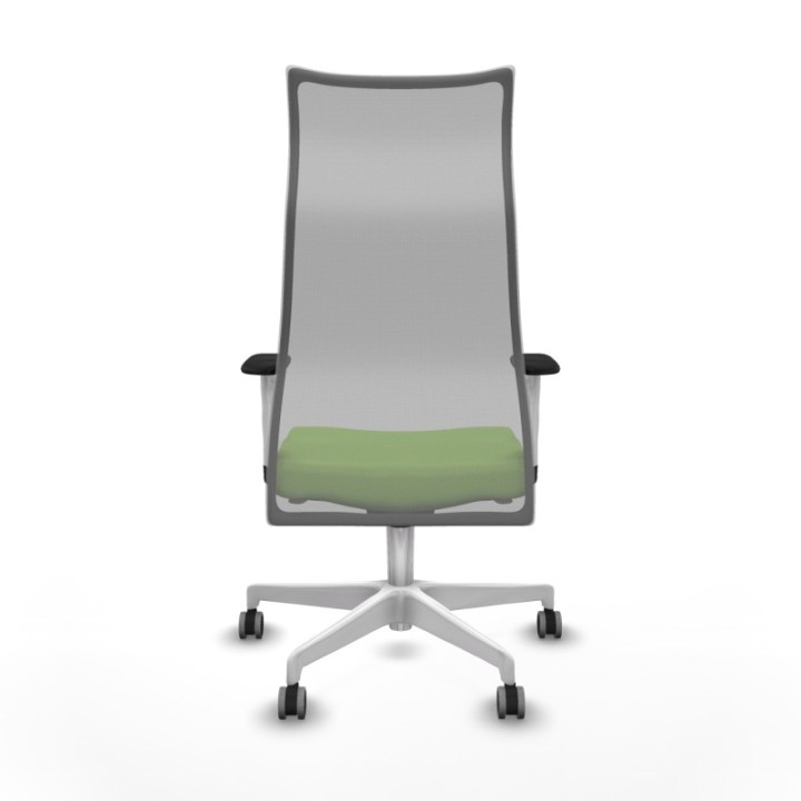 Albacete malla sincro malla gris bali pistacho brazos blancos base blanca ruedas 65mm engomadas