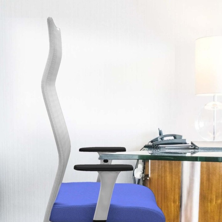 Albacete malla sincro malla gris bali pistacho brazos blancos base blanca ruedas 65mm engomadas