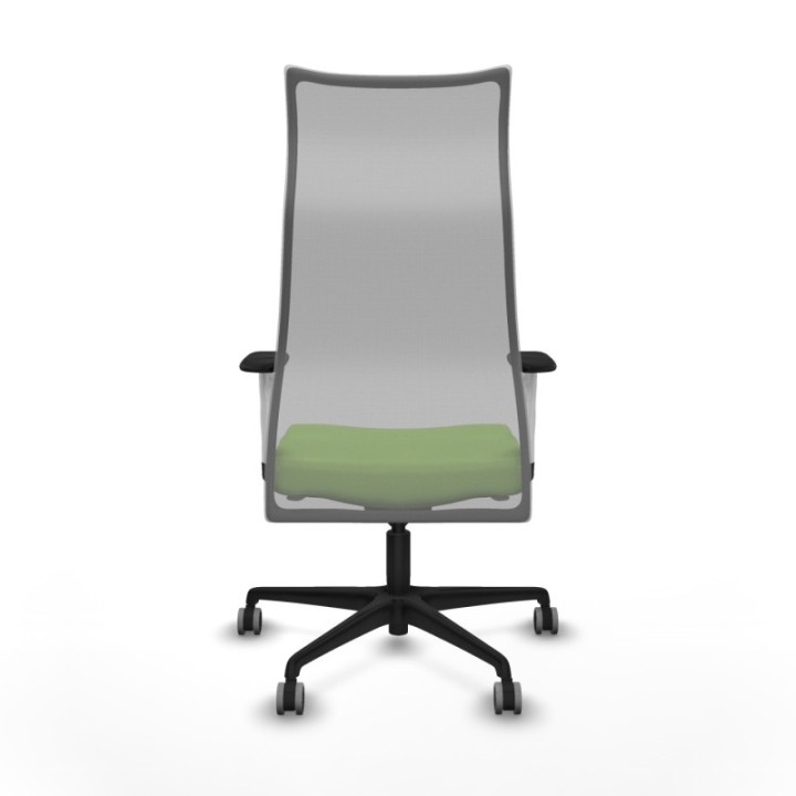 Albacete malla sincro malla gris bali pistacho brazos blancos base nailon ruedas 65mm engomadas