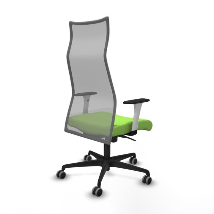 Albacete malla sincro malla gris bali pistacho brazos blancos base nailon ruedas 65mm engomadas