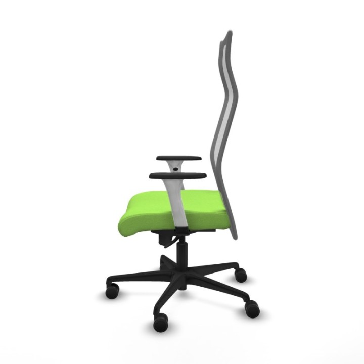 Albacete malla sincro malla gris bali pistacho brazos blancos base nailon ruedas 65 mm nailon