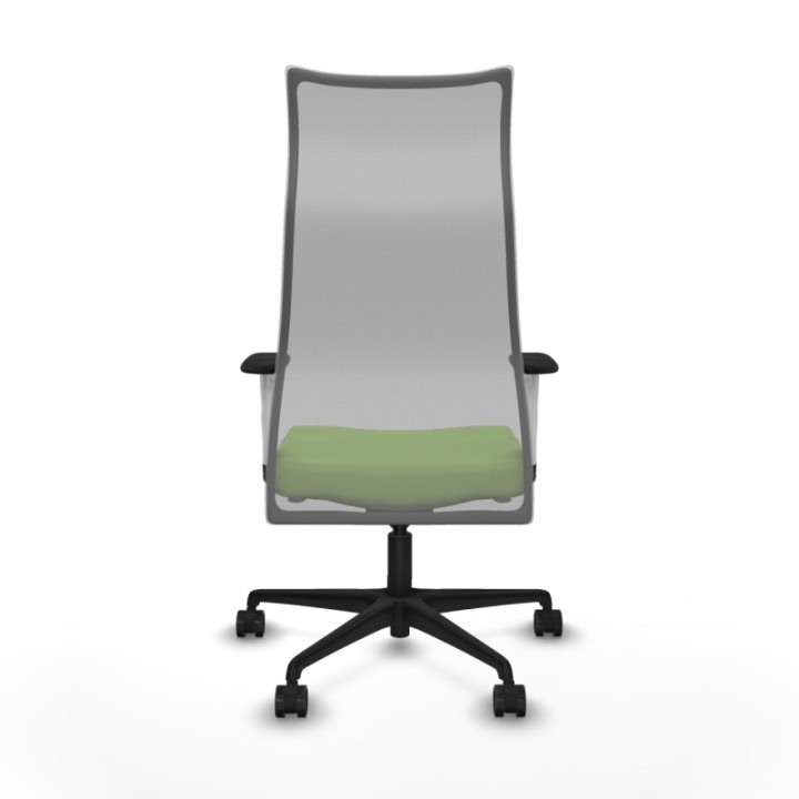 Albacete malla sincro malla gris bali pistacho brazos blancos base nailon ruedas 65 mm nailon