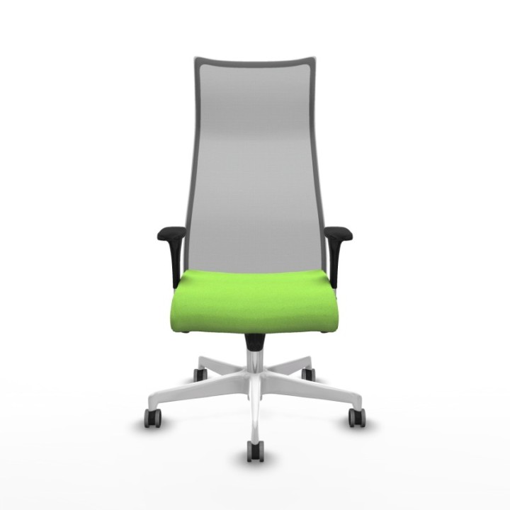 Albacete malla sincro malla gris bali pistacho brazos 1D base blanca ruedas 65mm engomadas