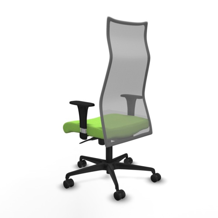 Albacete malla sincro malla gris bali pistacho brazos 1D base nailon ruedas 65 mm nailon