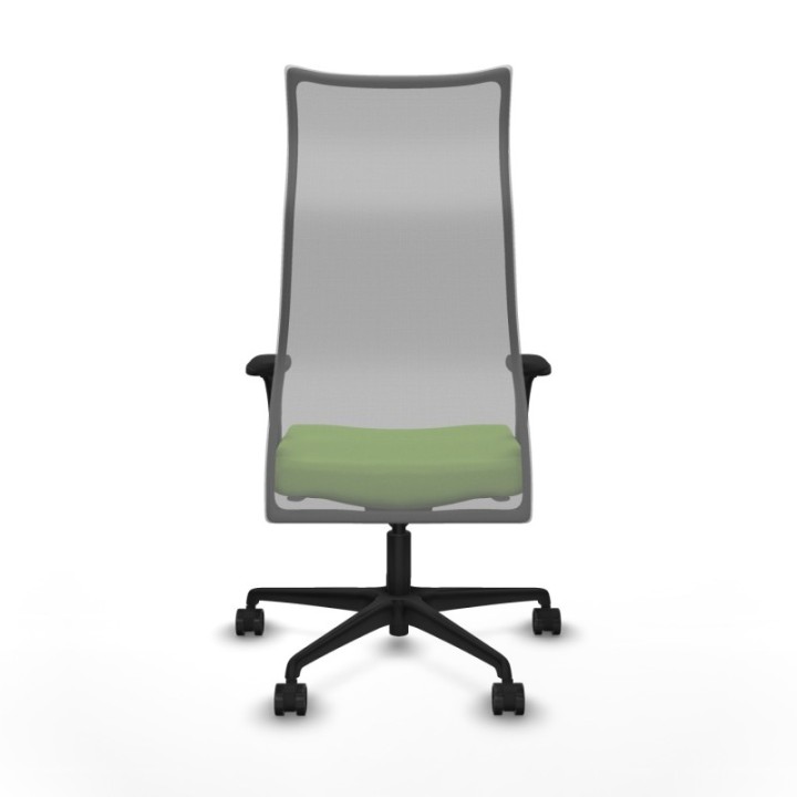 Albacete malla sincro malla gris bali pistacho brazos 1D base nailon ruedas 65 mm nailon