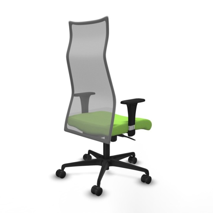 Albacete malla sincro malla gris bali pistacho brazos 1D base nailon ruedas 65 mm nailon