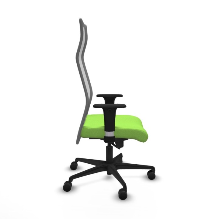 Albacete malla sincro malla gris bali pistacho brazos 1D base nailon ruedas 65 mm nailon