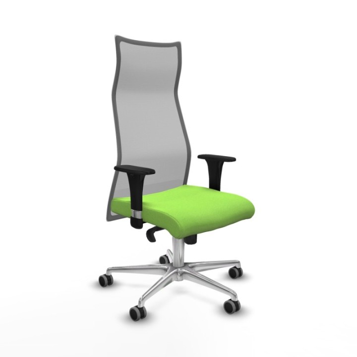 Albacete malla sincro malla gris bali pistacho brazos 1D base aluminio ruedas 65mm engomadas