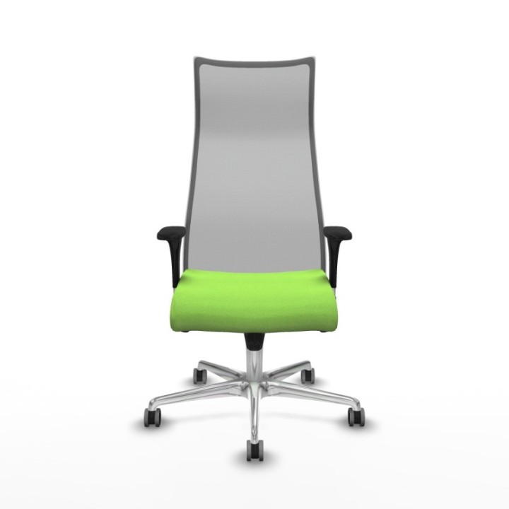 Albacete malla sincro malla gris bali pistacho brazos 1D base aluminio ruedas 65mm engomadas