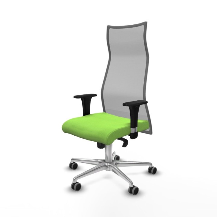 Albacete malla sincro malla gris bali pistacho brazos 1D base aluminio ruedas 65mm engomadas