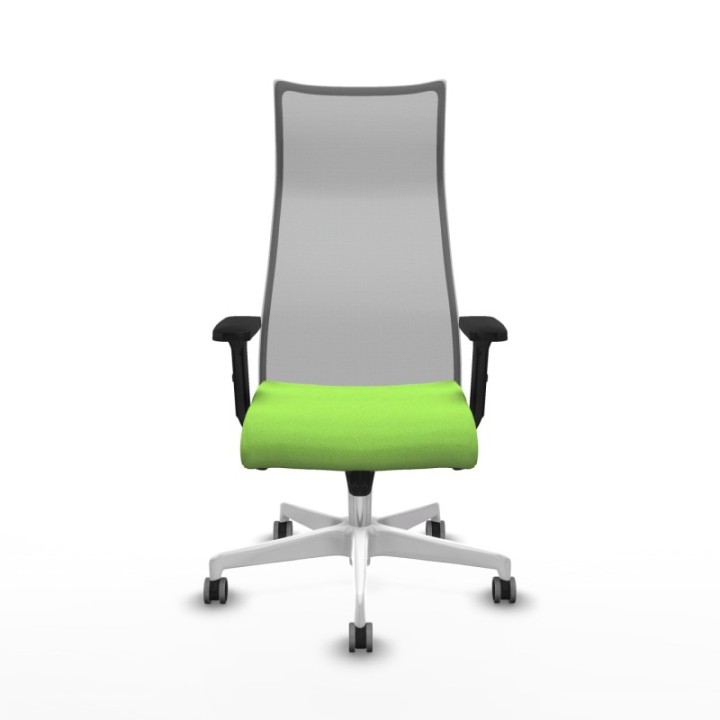 Albacete malla sincro malla gris bali pistacho brazos 2D base blanca ruedas 65mm engomadas