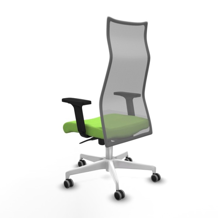 Albacete malla sincro malla gris bali pistacho brazos 2D base blanca ruedas 65mm engomadas