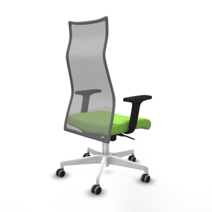 Albacete malla sincro malla gris bali pistacho brazos 2D base blanca ruedas 65mm engomadas