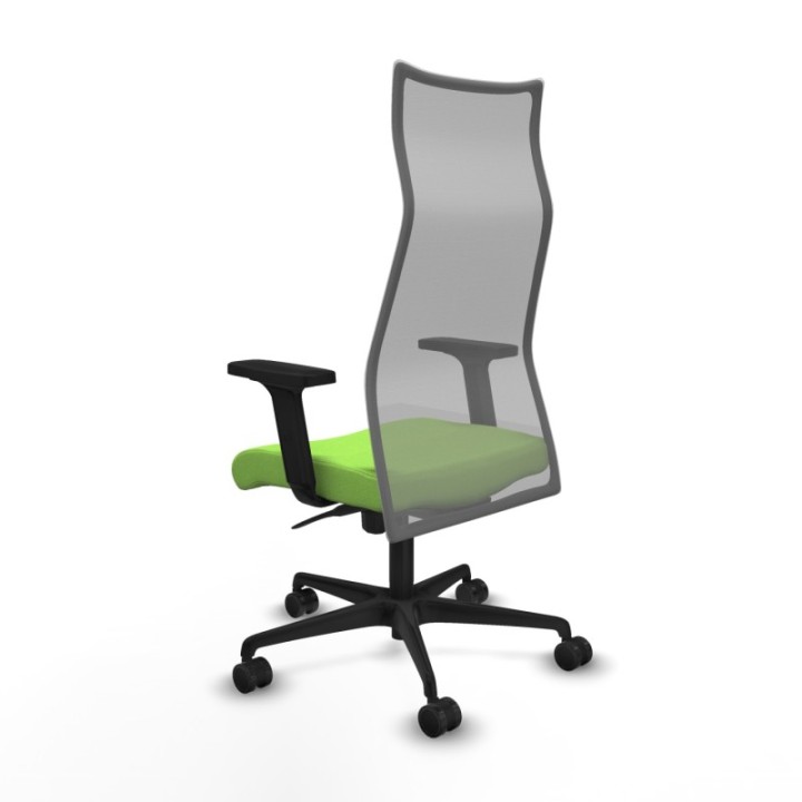 Albacete malla sincro malla gris bali pistacho brazos 2D base nailon ruedas 65 mm nailon