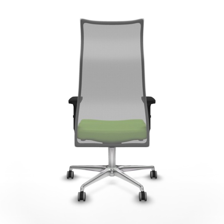 Albacete malla sincro malla gris bali pistacho brazos 2D base aluminio ruedas 65mm engomadas