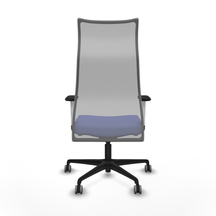 Albacete malla sincro malla gris bali azul claro brazos blancos base nailon ruedas 65mm engomadas