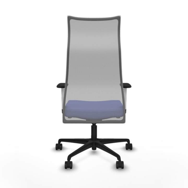 Albacete malla sincro malla gris bali azul claro brazos blancos base nailon ruedas 65 mm nailon