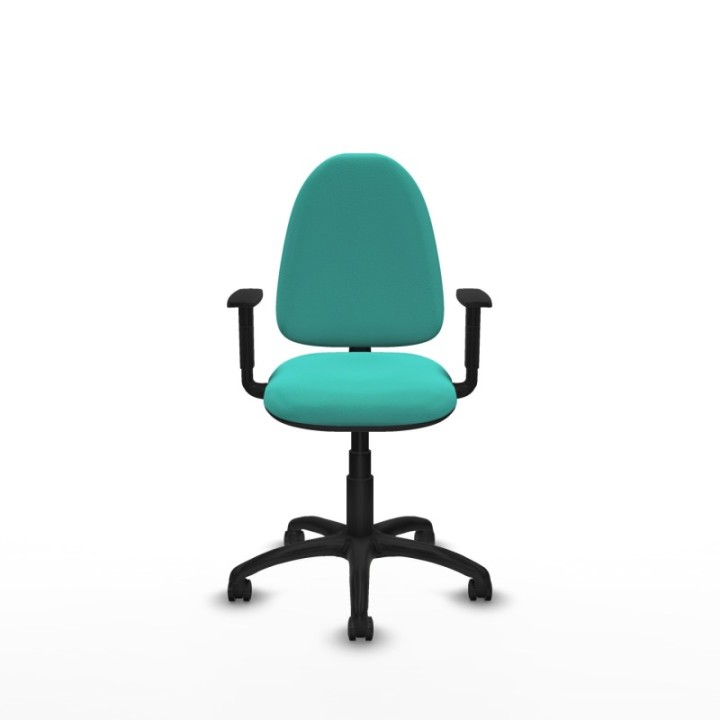 Aýna CP similpiel turquesa brazos 1D base poliamida ruedas engomadas 50mm