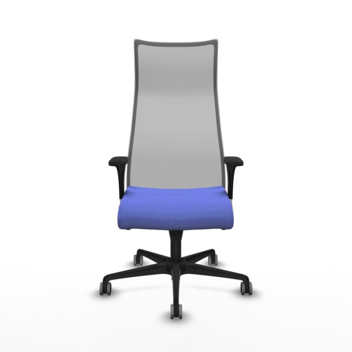 Albacete malla sincro malla gris bali azul claro brazos 1D base nailon ruedas 65mm engomadas