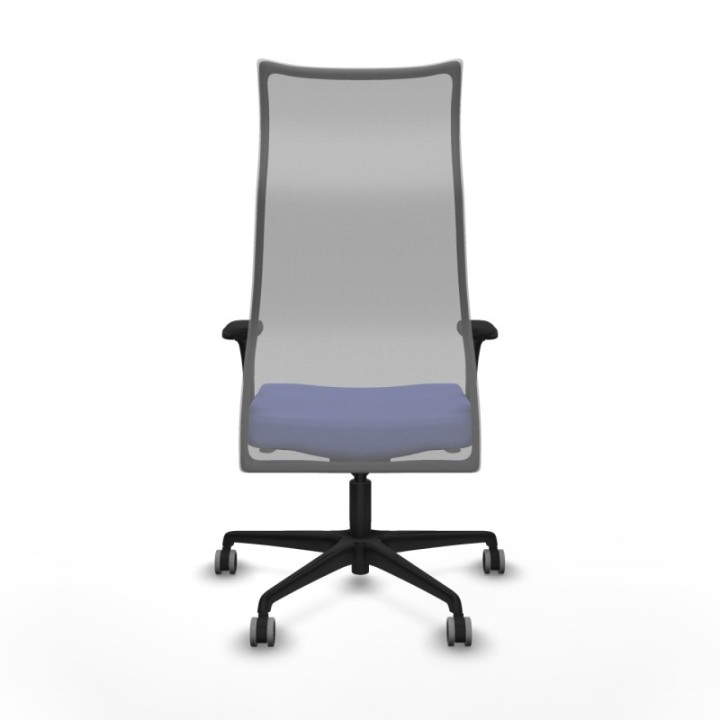 Albacete malla sincro malla gris bali azul claro brazos 1D base nailon ruedas 65mm engomadas