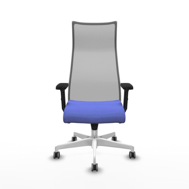 Albacete malla sincro malla gris bali azul claro brazos 2D base blanca ruedas 65mm engomadas