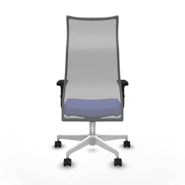 Albacete malla sincro malla gris bali azul claro brazos 2D base blanca ruedas 65 mm nailon