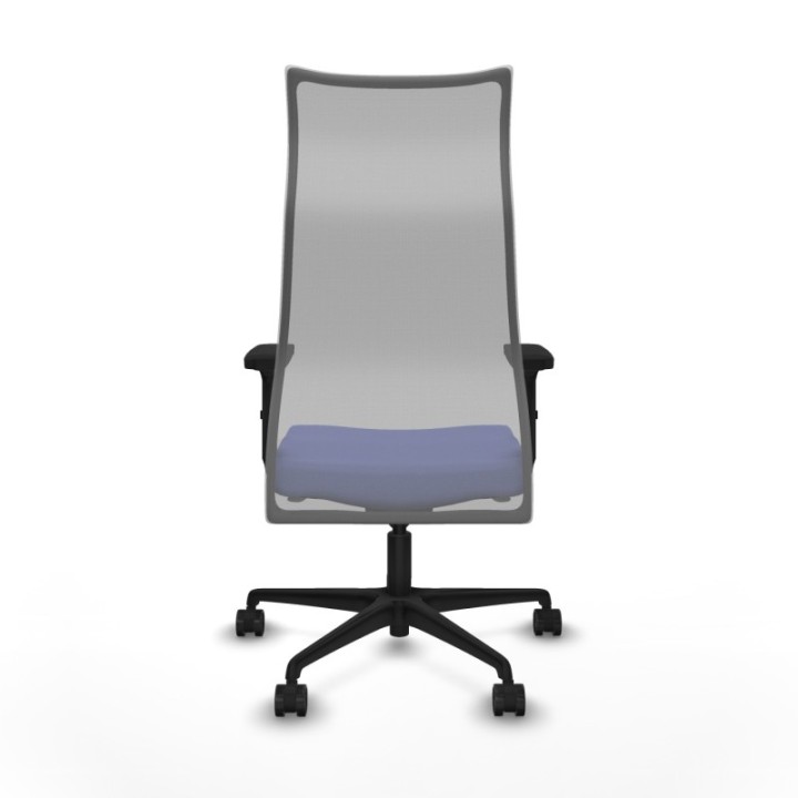 Albacete malla sincro malla gris bali azul claro brazos 2D base nailon ruedas 65 mm nailon