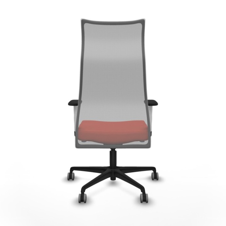 Albacete malla sincro malla gris bali naranja oscuro brazos blancos base nailon ruedas 65mm engomadas