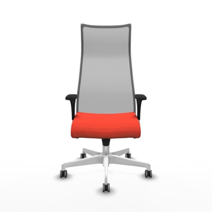 Albacete malla sincro malla gris bali naranja oscuro brazos 1D base blanca ruedas 65mm engomadas