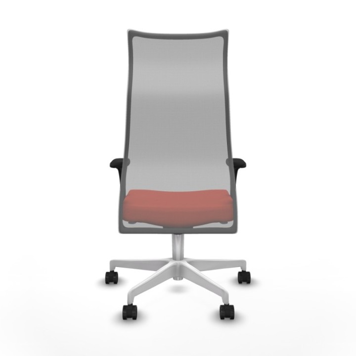 Albacete malla sincro malla gris bali naranja oscuro brazos 1D base blanca ruedas 65 mm nailon