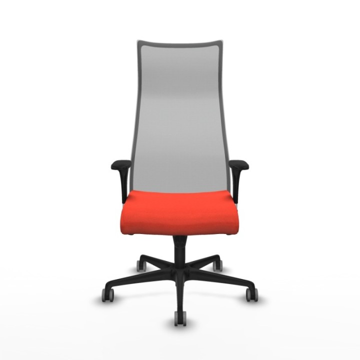 Albacete malla sincro malla gris bali naranja oscuro brazos 1D base nailon ruedas 65mm engomadas