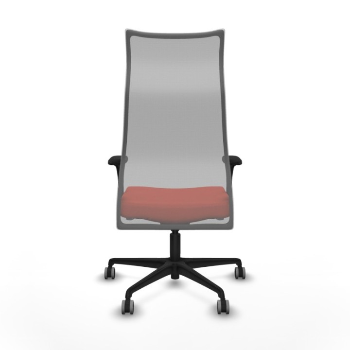 Albacete malla sincro malla gris bali naranja oscuro brazos 1D base nailon ruedas 65mm engomadas