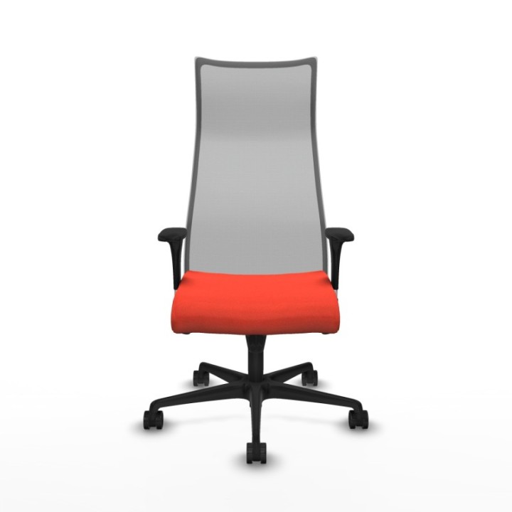 Albacete malla sincro malla gris bali naranja oscuro brazos 1D base nailon ruedas 65 mm nailon