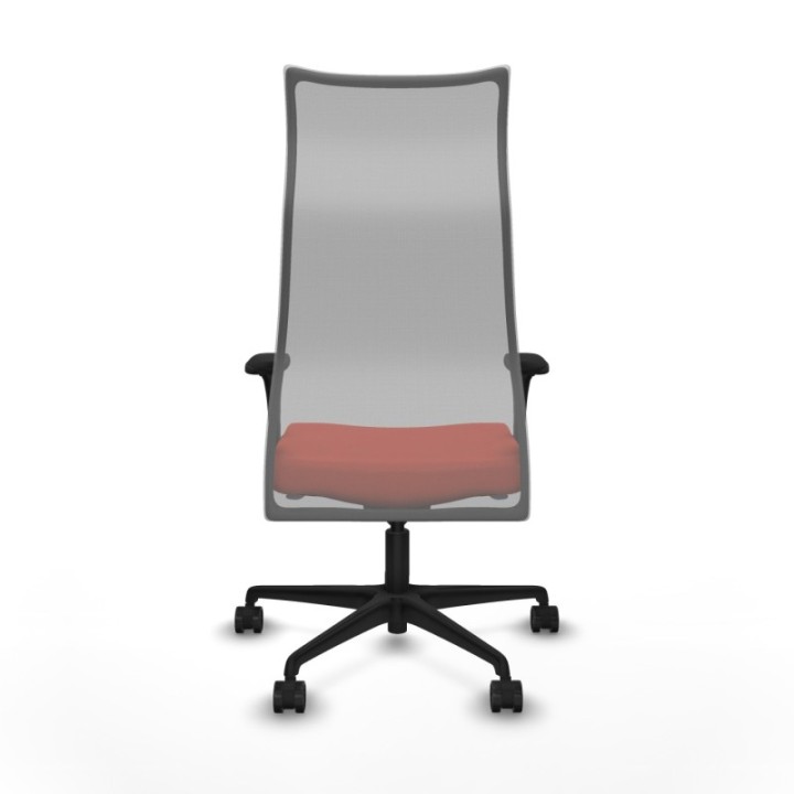 Albacete malla sincro malla gris bali naranja oscuro brazos 1D base nailon ruedas 65 mm nailon