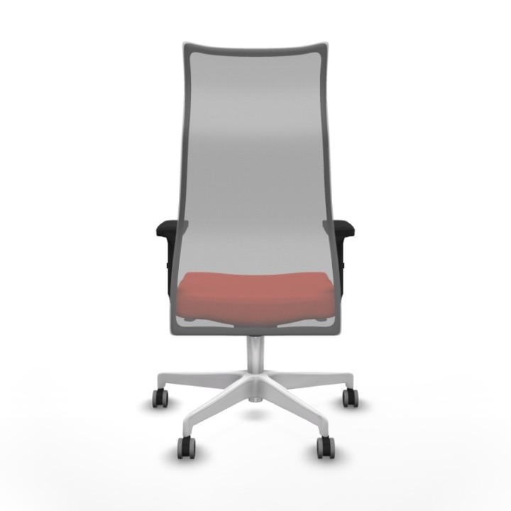 Albacete malla sincro malla gris bali naranja oscuro brazos 2D base blanca ruedas 65mm engomadas