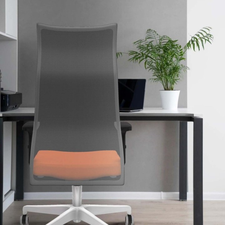 Albacete malla sincro malla gris bali naranja oscuro brazos 2D base blanca ruedas 65mm engomadas