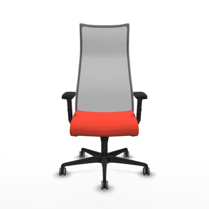 Albacete malla sincro malla gris bali naranja oscuro brazos 2D base nailon ruedas 65mm engomadas