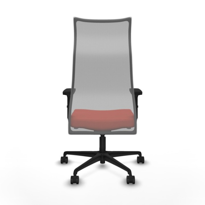 Albacete malla sincro malla gris bali naranja oscuro brazos 2D base nailon ruedas 65 mm nailon