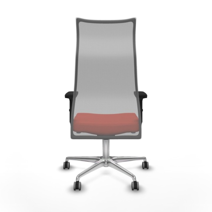 Albacete malla sincro malla gris bali naranja oscuro brazos 2D base aluminio ruedas 65mm engomadas